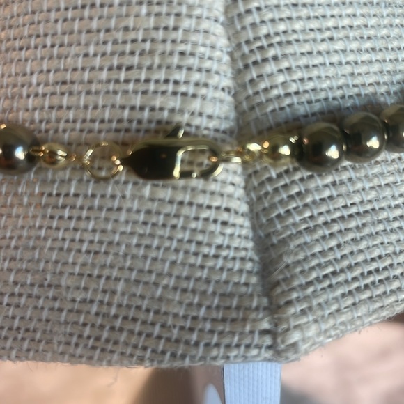 Gold hematite & tigers eye necklace in size 16” - Picture 4 of 5